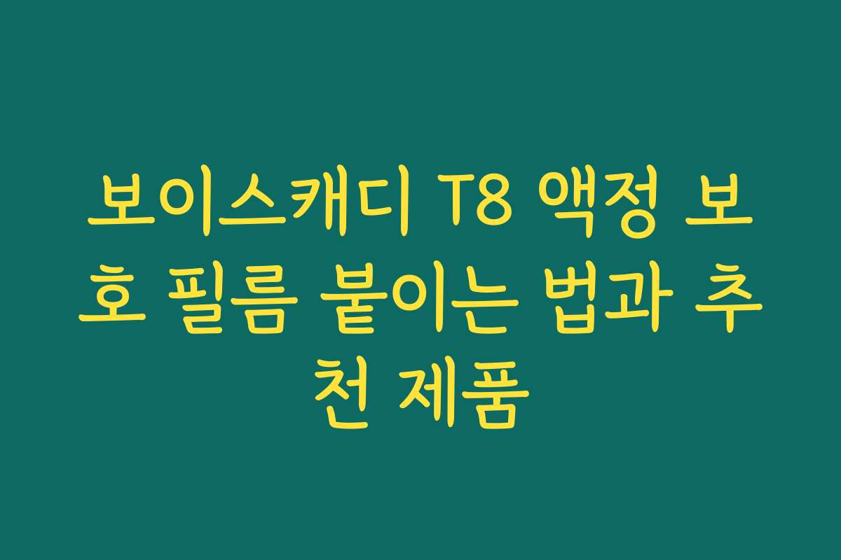 보이스캐디 T8 액정 보호 필름 붙이는 법과 추천 제품