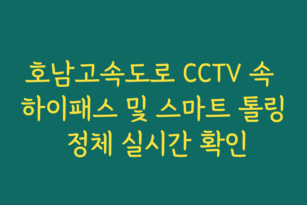 호남고속도로 CCTV 속 하이패스 및 스마트 톨링 정체 실시간 확인 호남고속도로 CCTV 속 하이패스 및 스마트 톨링 정체 실시간 확인