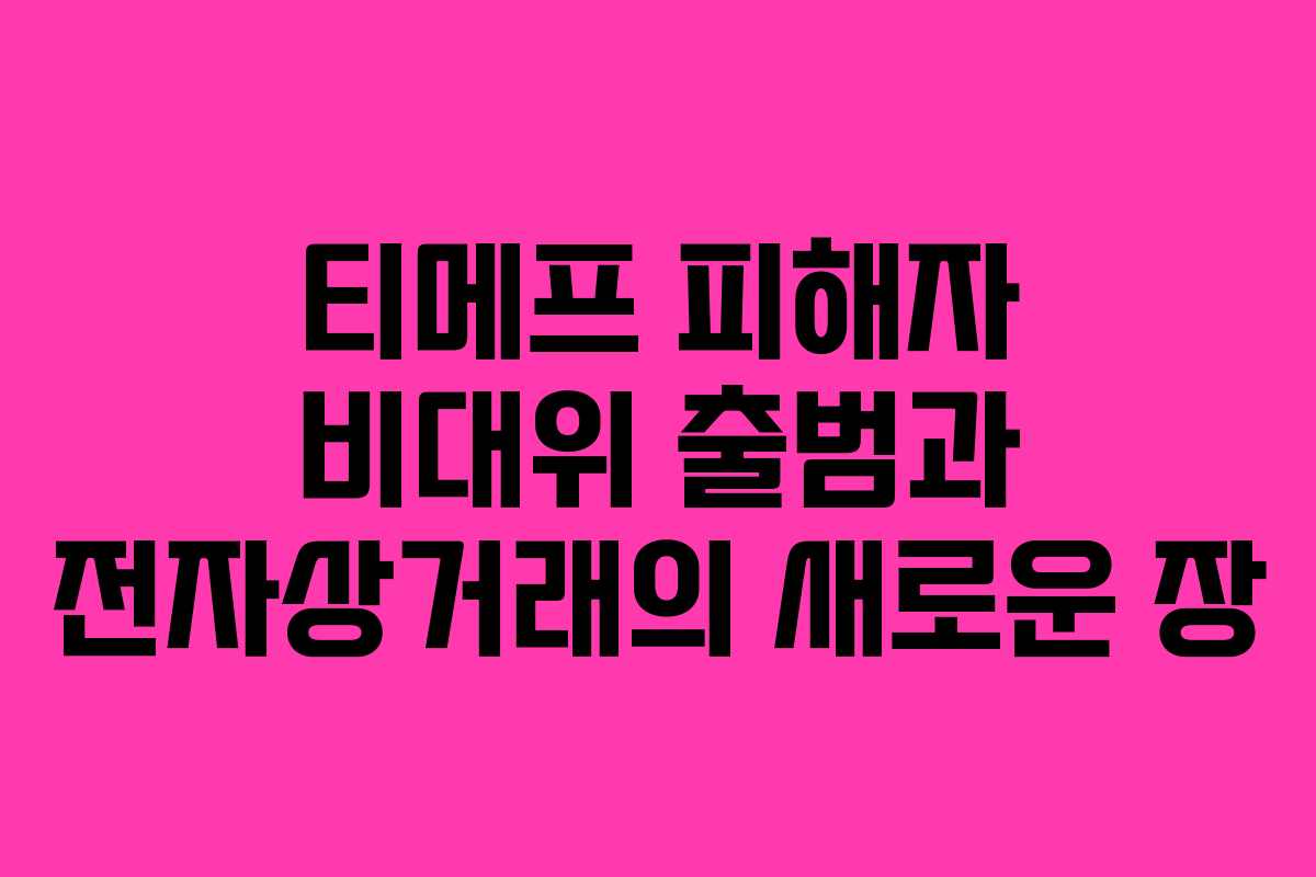 티메프 피해자 비대위 출범과 전자상거래의 새로운 장