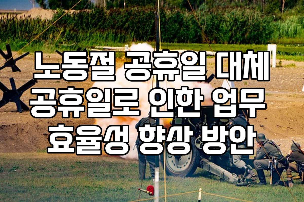 노동절 공휴일 대체공휴일로 인한 업무 효율성 향상 방안