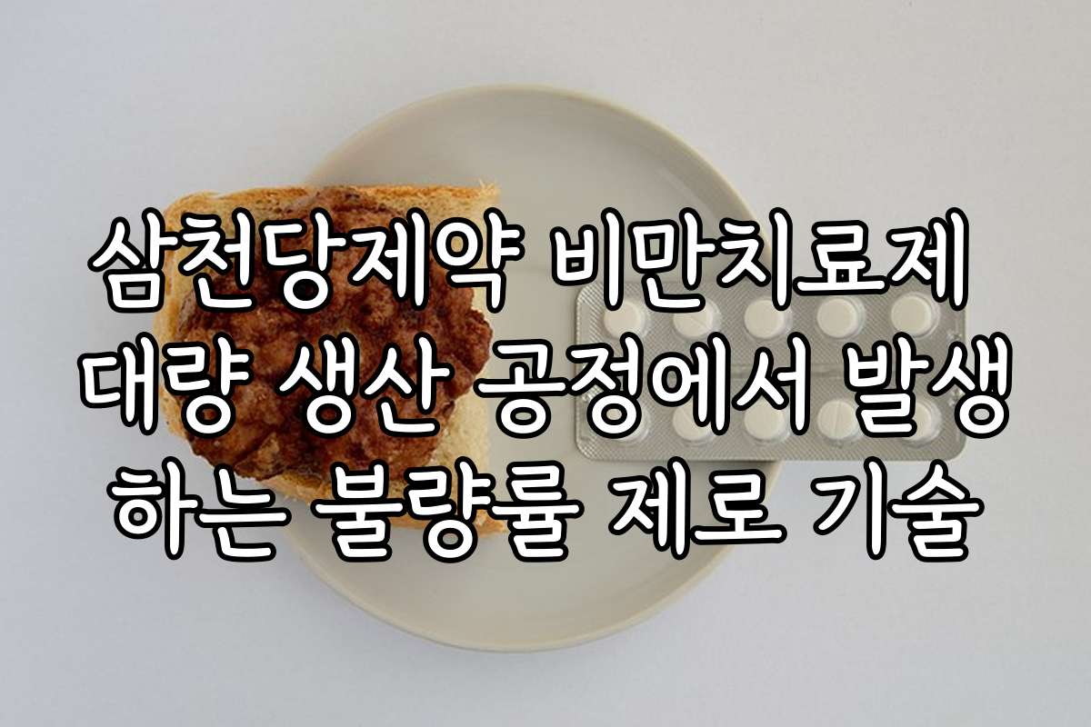 삼천당제약 비만치료제 대량 생산 공정에서 발생하는 불량률 제로 기술