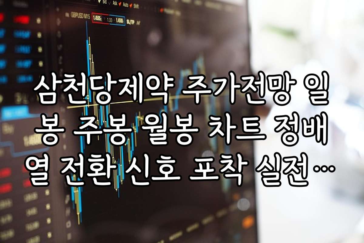 삼천당제약 주가전망 일봉 주봉 월봉 차트 정배열 전환 신호 포착 실전 전략