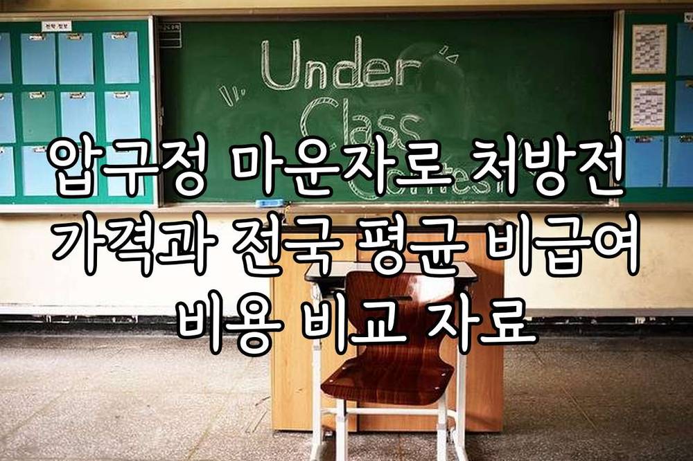 압구정 마운자로 처방전 가격과 전국 평균 비급여 비용 비교 자료