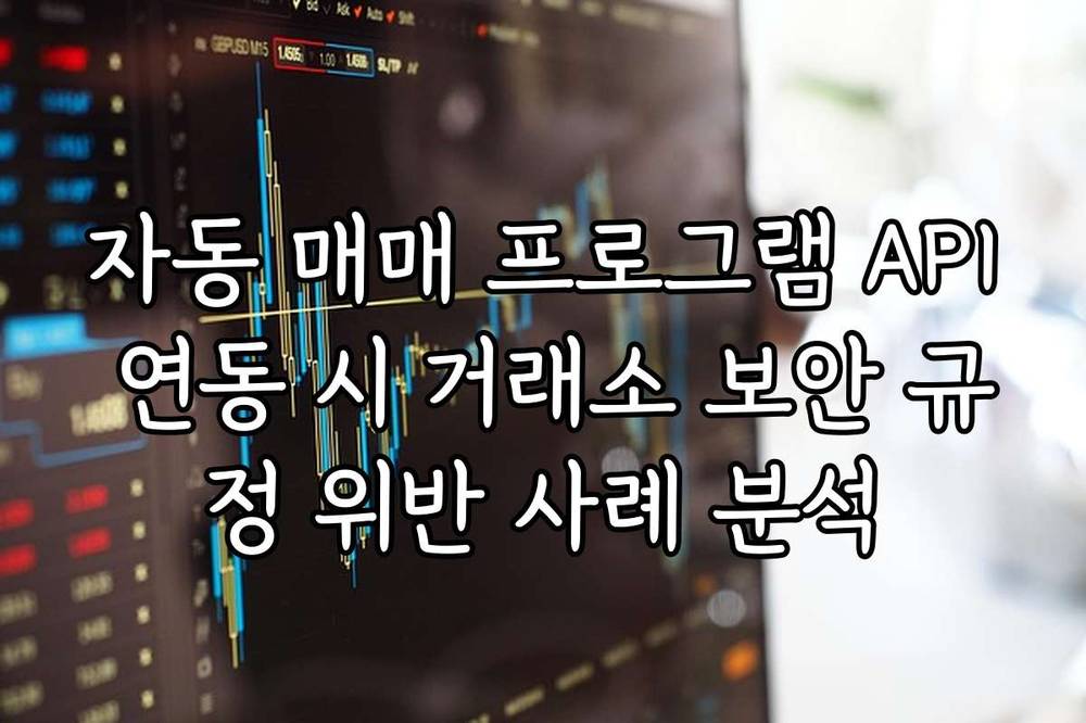 자동 매매 프로그램 API 연동 시 거래소 보안 규정 위반 사례 분석