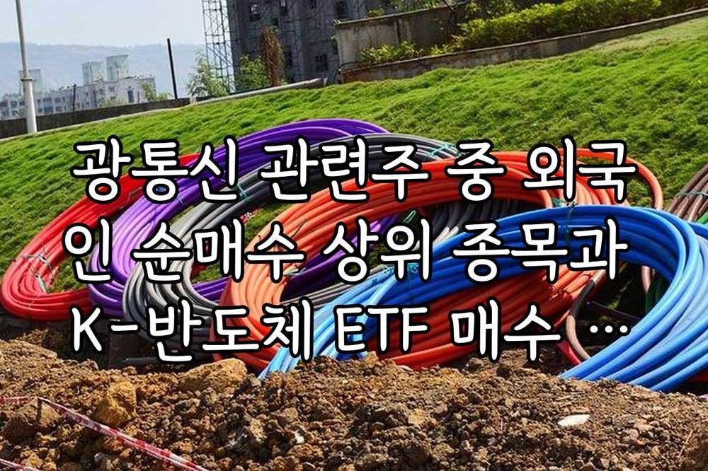 광통신 관련주 중 외국인 순매수 상위 종목과 K-반도체 ETF 매수 적정가 산출