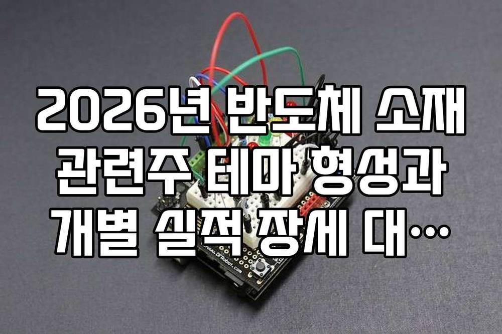 2026년 반도체 소재 관련주 테마 형성과 개별 실적 장세 대응법