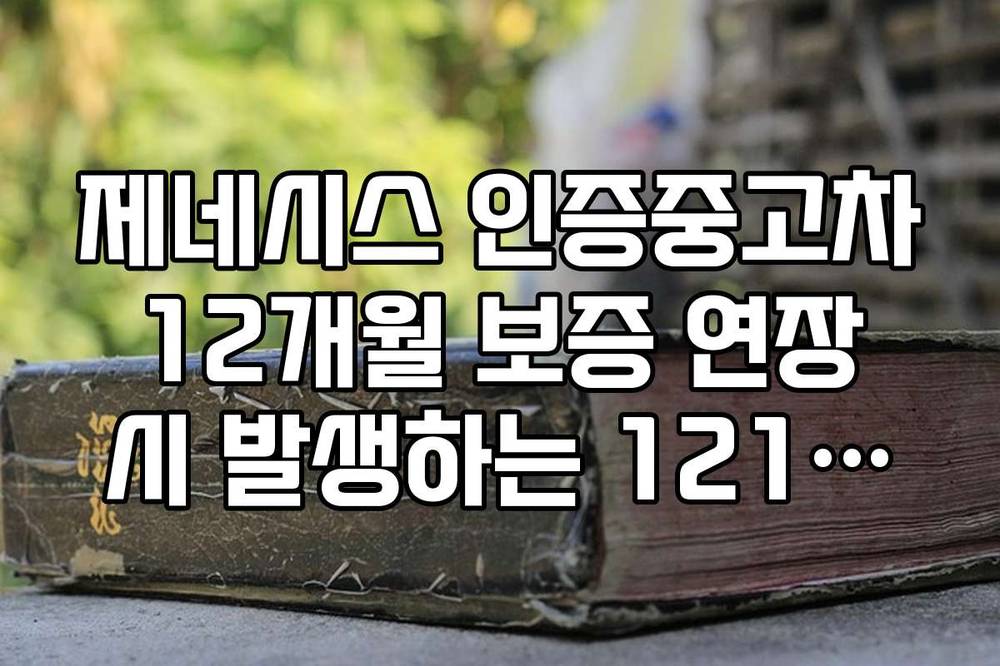 제네시스 인증중고차 12개월 보증 연장 시 발생하는 121만원 상세 견적