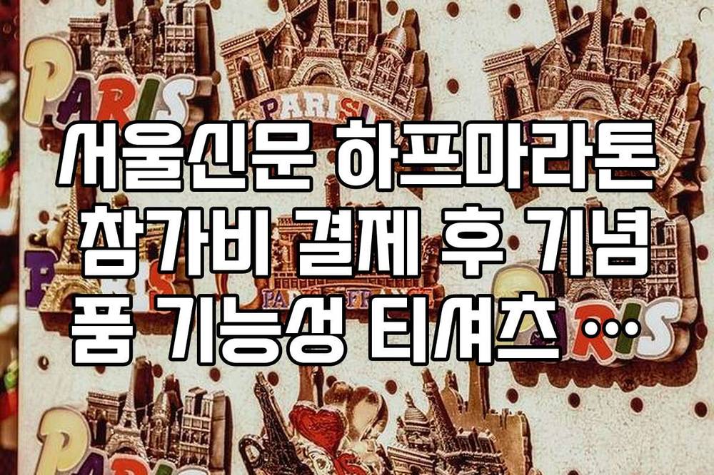 서울신문 하프마라톤 참가비 결제 후 기념품 기능성 티셔츠 배송 일정 확인