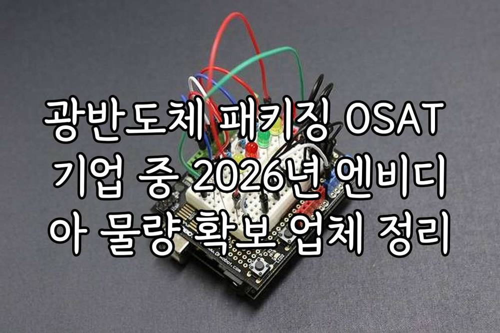 광반도체 패키징 OSAT 기업 중 2026년 엔비디아 물량 확보 업체 정리